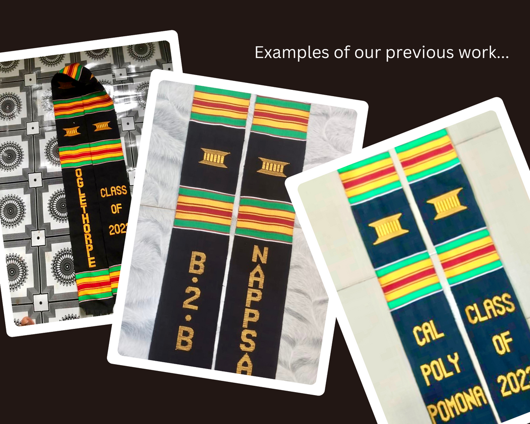 bulk order custom kente stoles