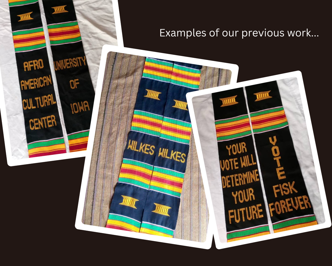bulk order custom kente stoles