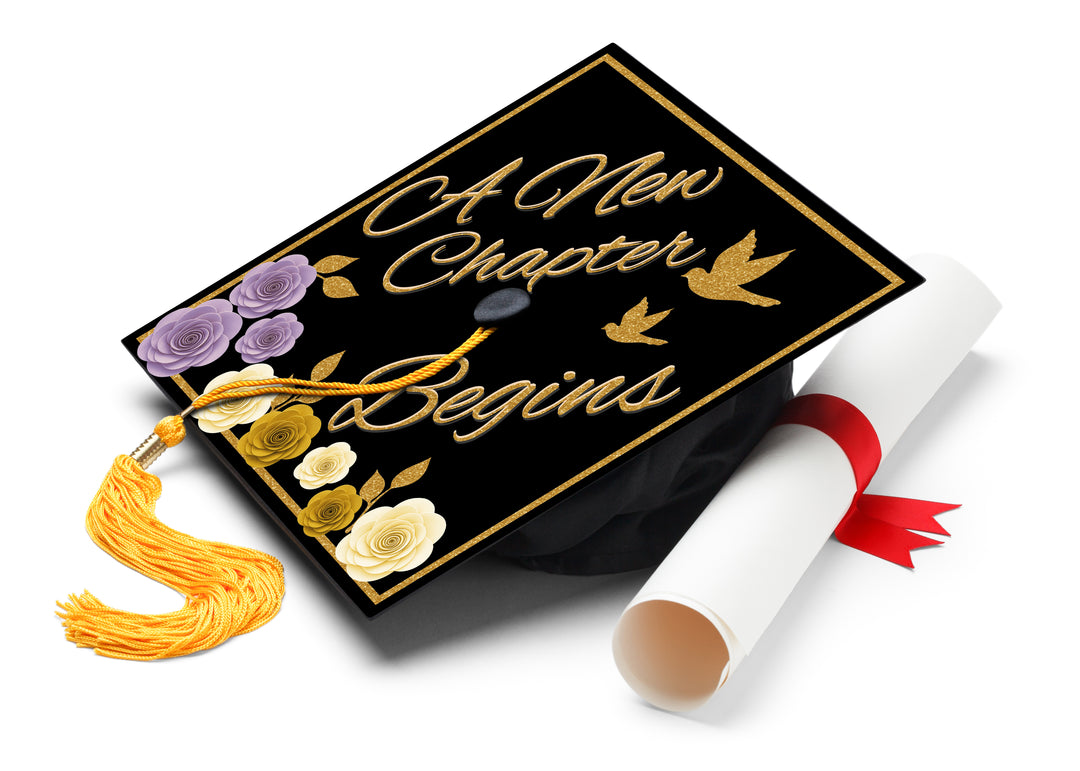 A New Chapter Begins Graduation Cap Topper