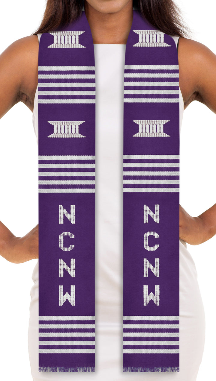 NCNW Authentic Handwoven Kente Cloth Stole