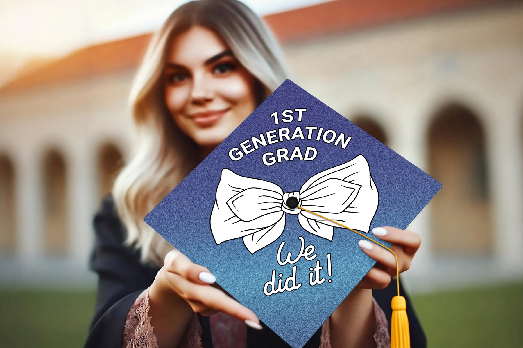 First Generation Grad Graduation Cap Topper – Sankofa Edition™