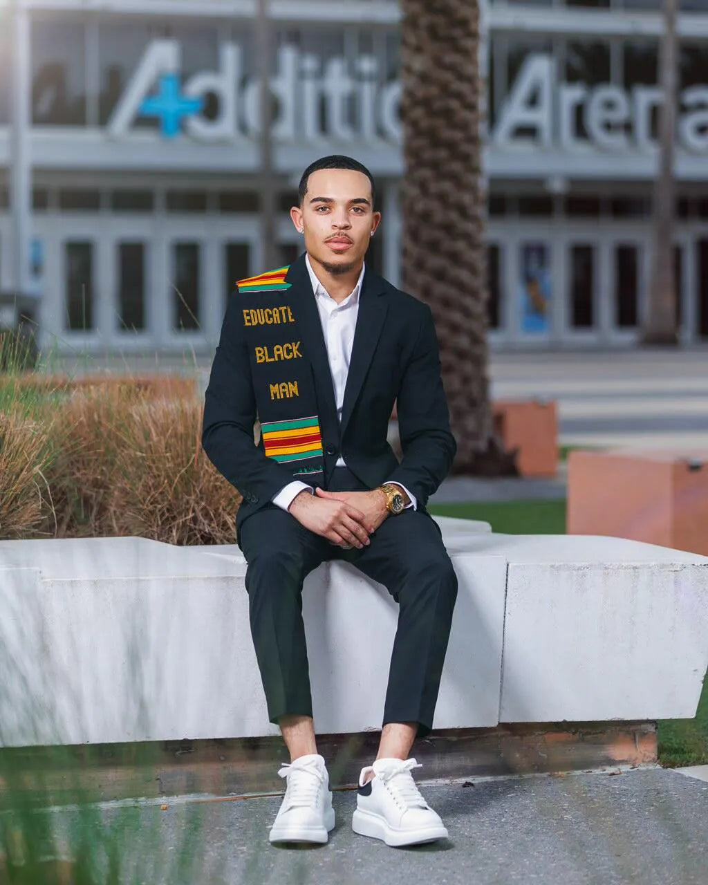 Educated Black Man Class of 2026 Authentic Handwoven Kente Cloth Graduation Stole Educated Black Man Class of 2026 Authentic Handwoven Kente Cloth Graduation Stole