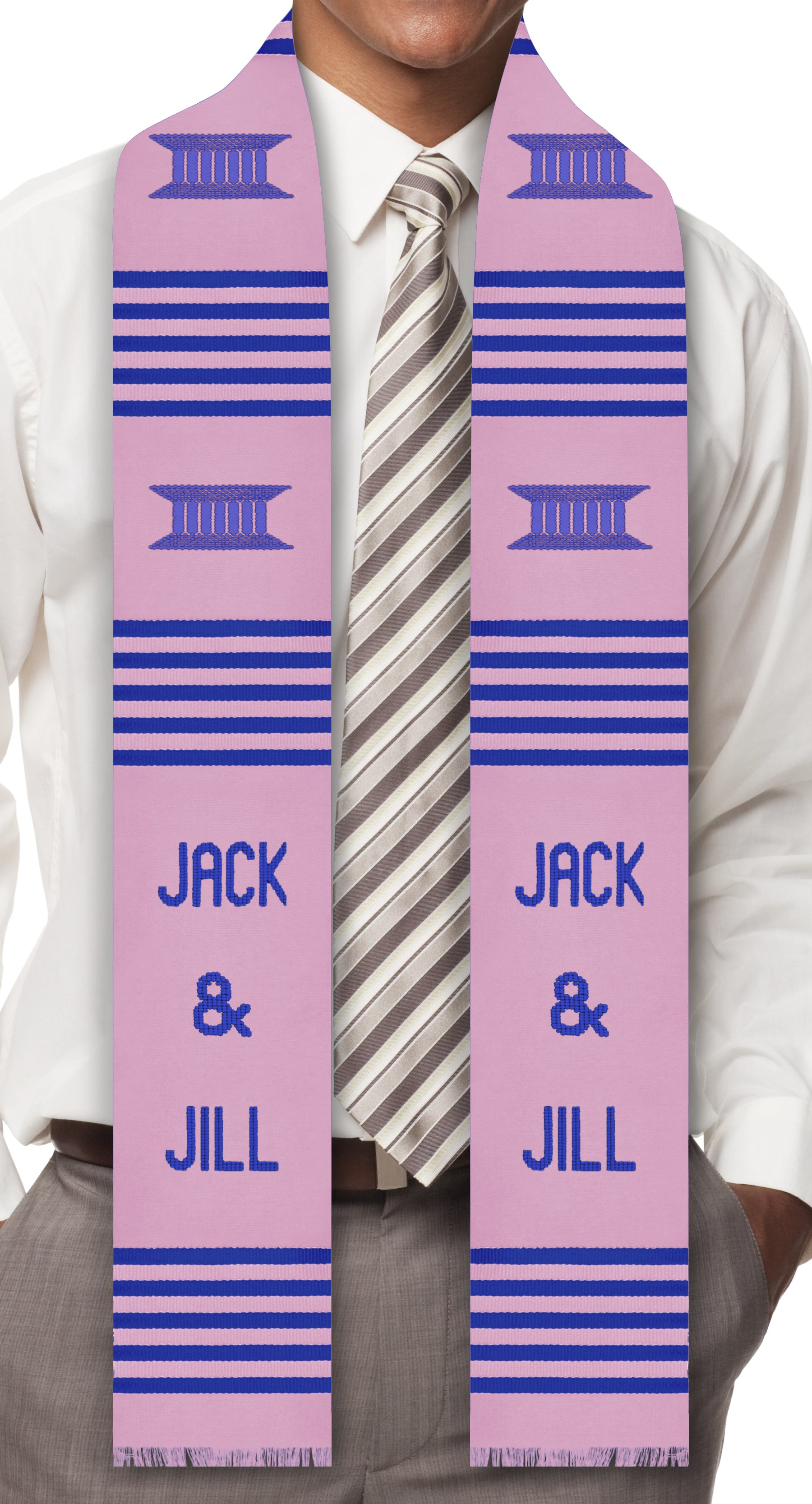 Jack and Jill Graduation Stole Kente Sash (Pink) – Sankofa