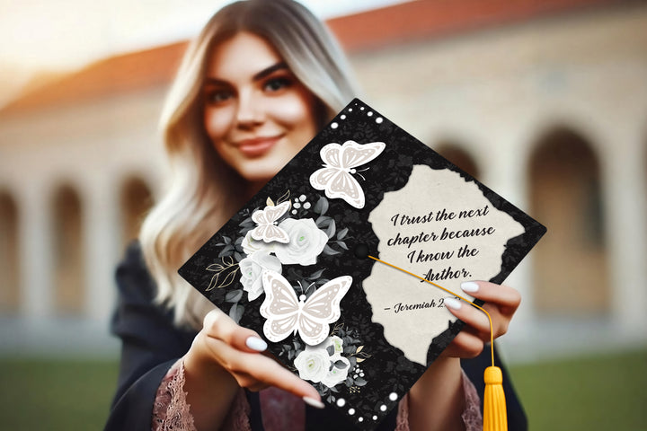 I Trust The Next Chapter Because I Know The Author Graduation Cap Topper