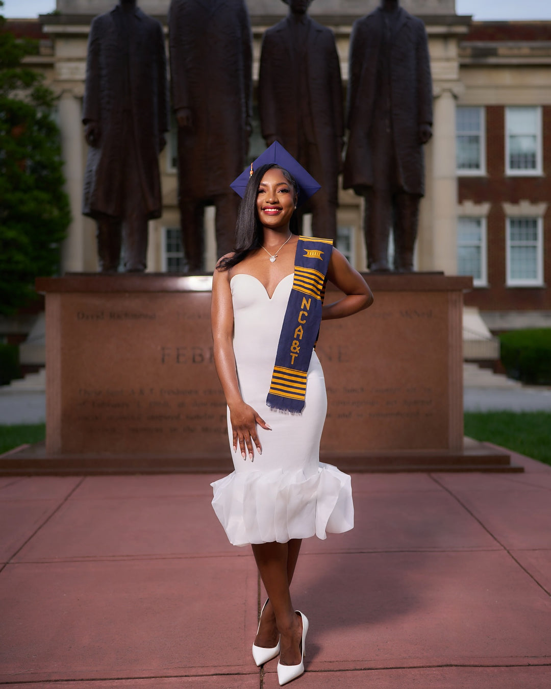 Étole de remise de diplôme Kente de l'Université d'État de Caroline du Nord A&amp;T (NCA&amp;T)