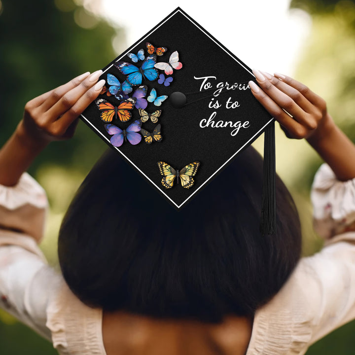 To Grow Is to Change Graduation Cap Topper