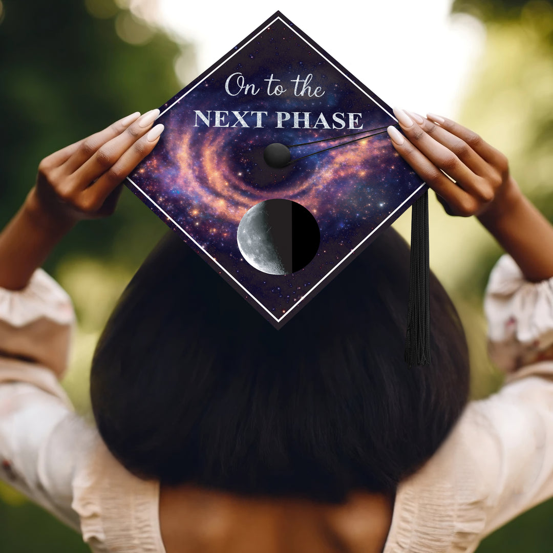 On to the Next Phase Graduation Cap Topper