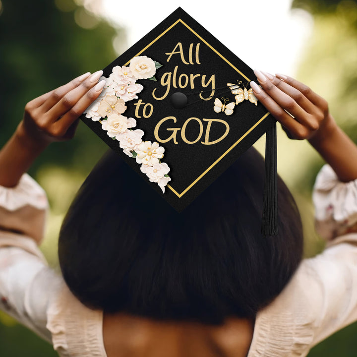 All Glory to God Graduation Cap Topper