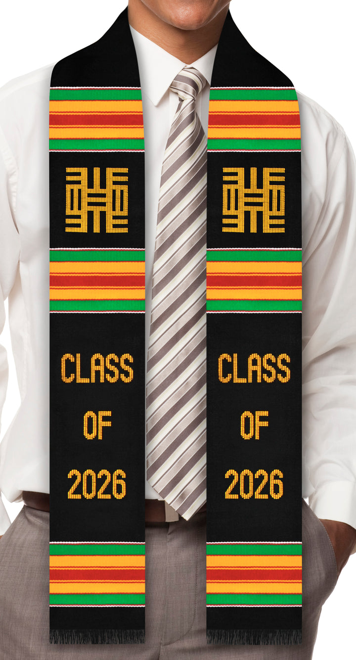 Étole de remise des diplômes Kente de la classe 2025, symbole de la connaissance