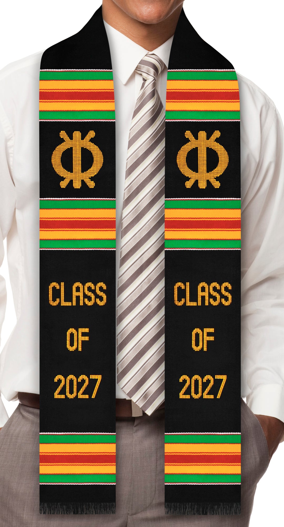 Perseverance Symbol Class of 2027 Kente Graduation Stole