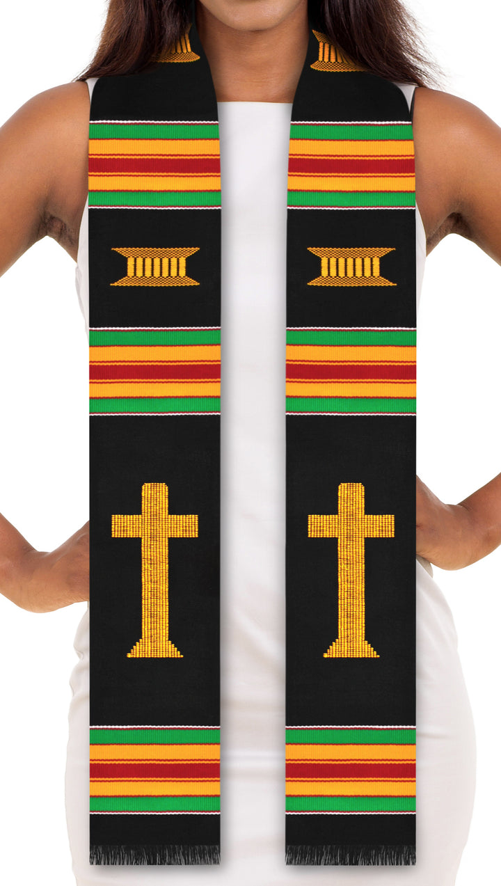 Christian (Usher, Clergy) Authentic Handwoven Kente Cloth Stole