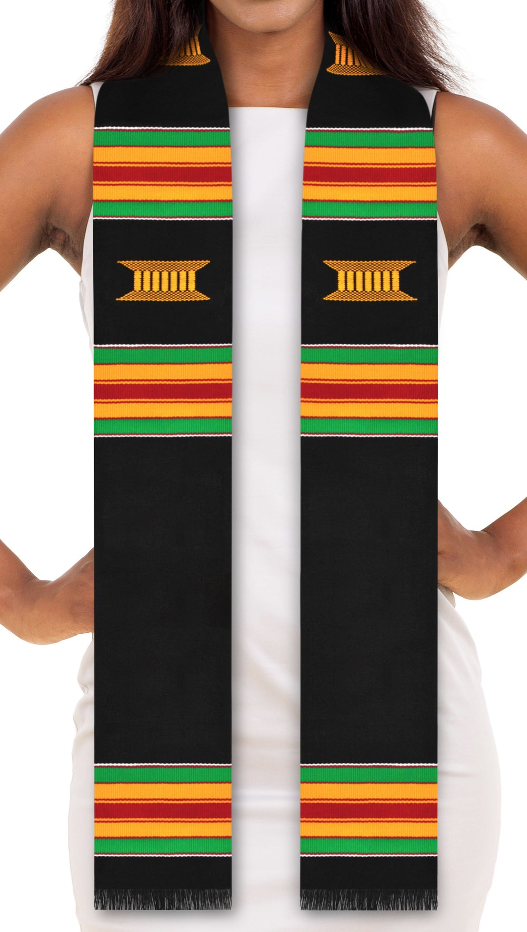 Customizable Kente Graduation Stole – Sankofa Edition™