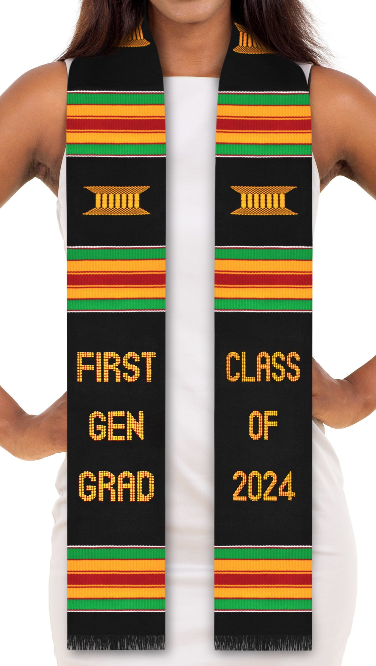 First Gen Grad Class of 2024/2025 Kente Graduation Stole – Sankofa Edition™