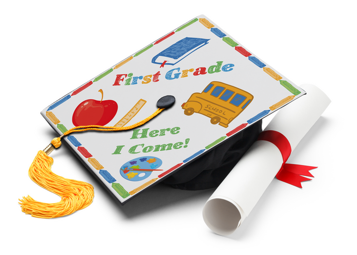 First Grade, Here I Come! Graduation Cap Topper