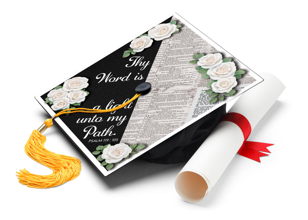 Thy Word Is a Light Unto My Path Graduation Cap Topper