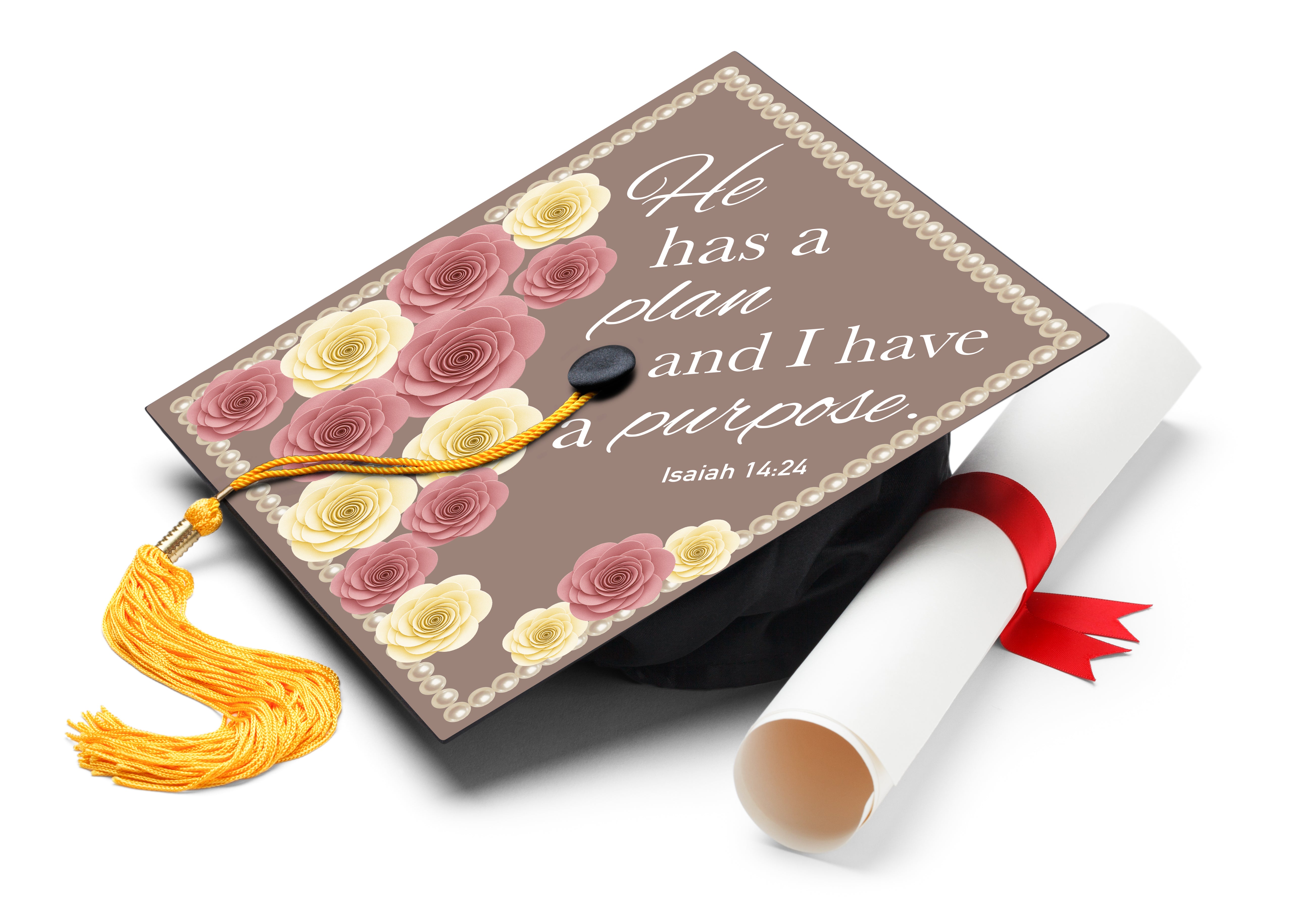 He Has a Plan Graduation Cap Topper – Sankofa Edition™