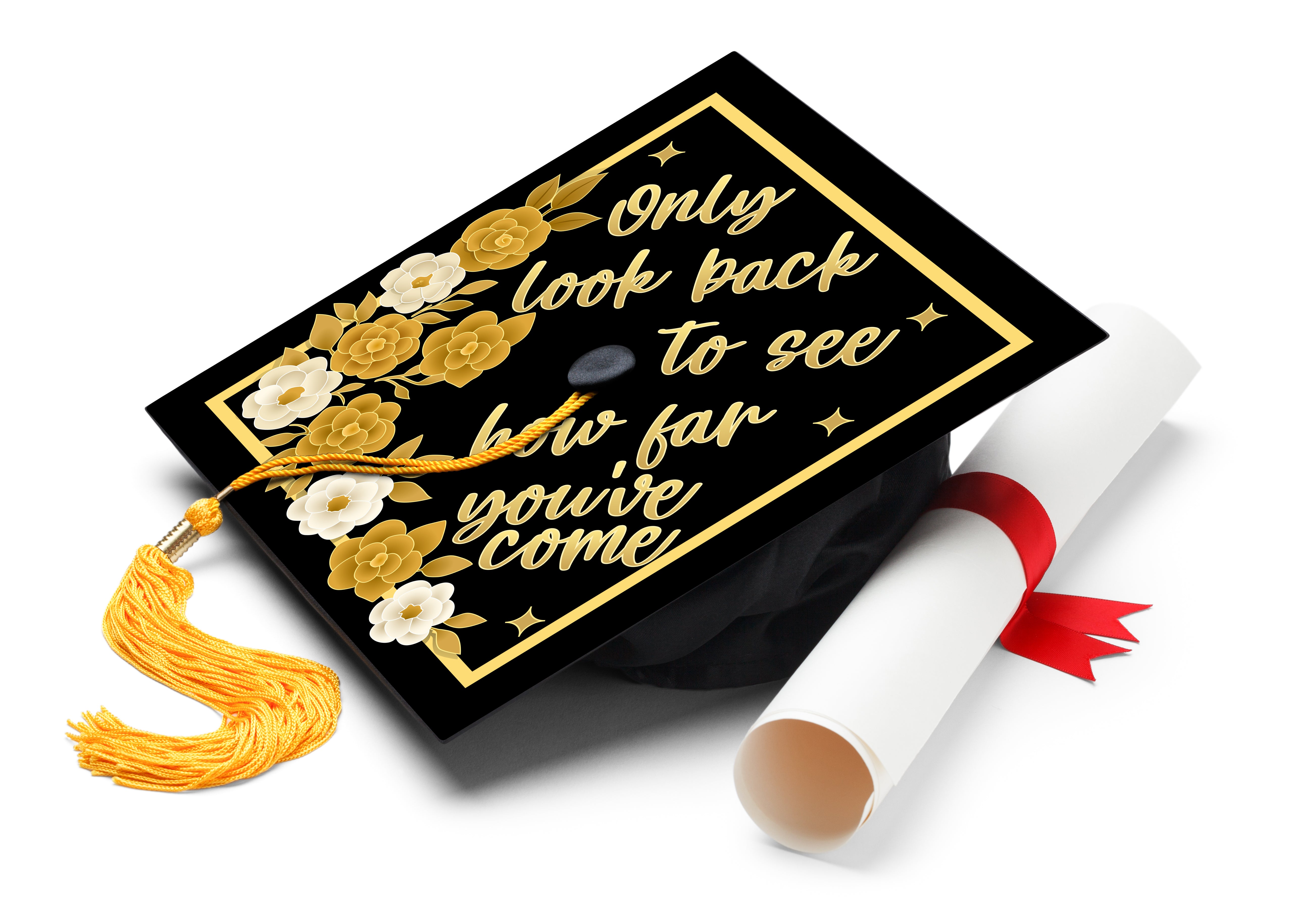 Only Look Back to See Graduation Cap Topper – Sankofa Edition™