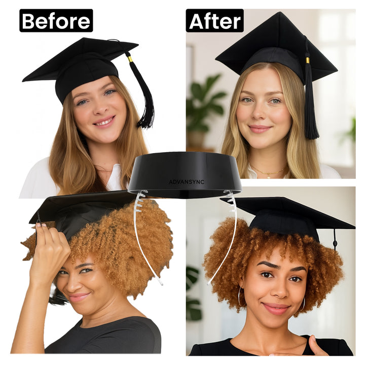 The DELUXE GradCapBand – Secure Your Graduation Cap on Natural Hair, Curls, Braids, Locs, Twists, and Straight Hair