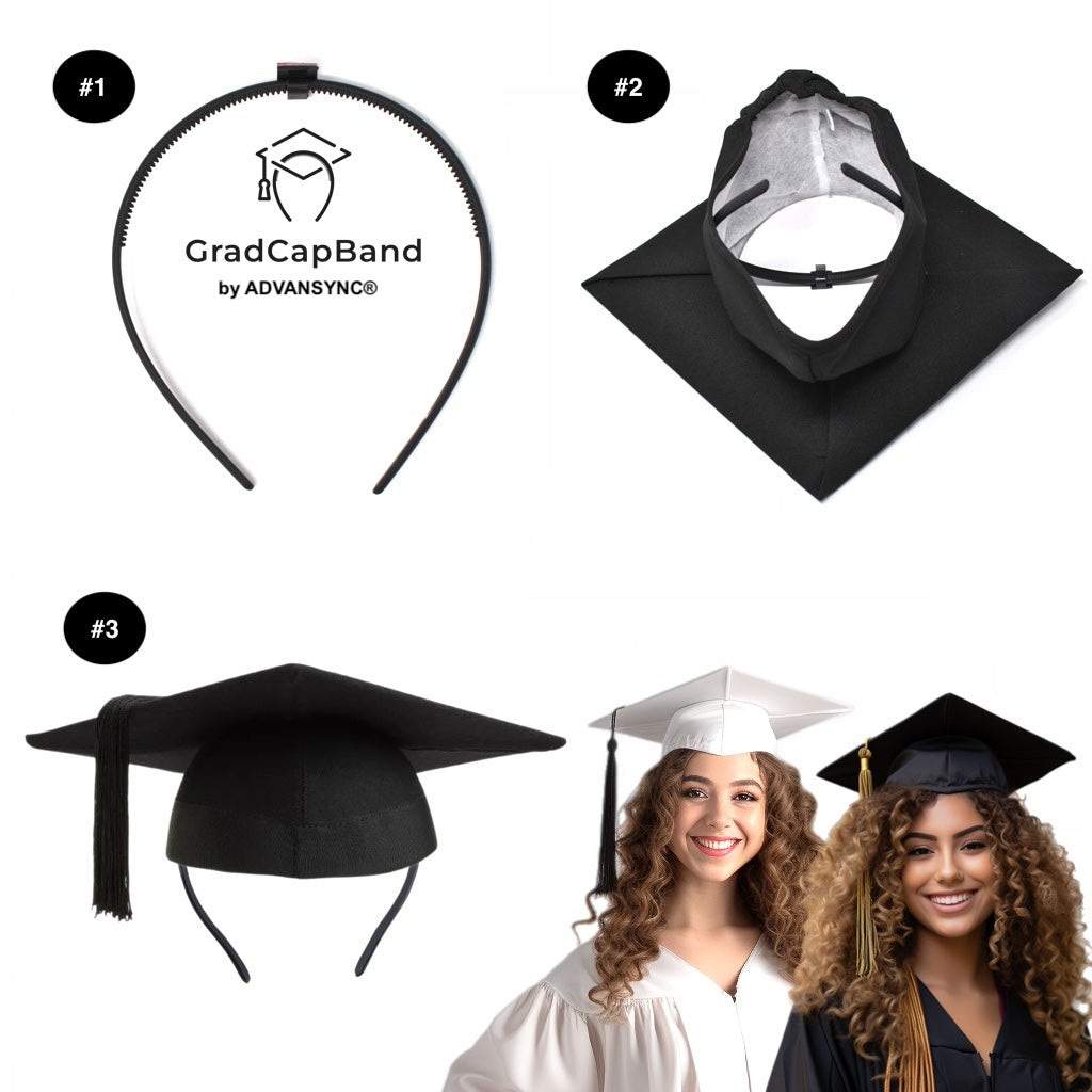 Grad Cap String The ORIGINAL GradCapBand – Secure Your Graduation Cap on Natural Hair ...
