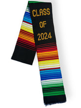 Load image into Gallery viewer, Class of 2024 Mexican Serape Style Graduation Stole
