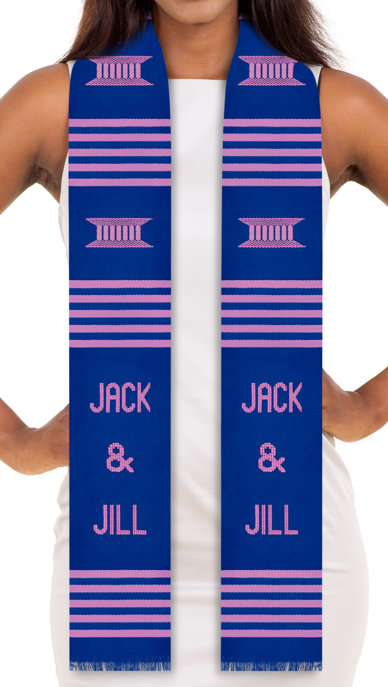 Jack and Jill Graduation Stole Kente Sash (Blue) – Sankofa Edition™