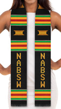 Load image into Gallery viewer, National Association of Black Social Workers (NABSW) Authentic Handwoven Kente Cloth Graduation Stole
