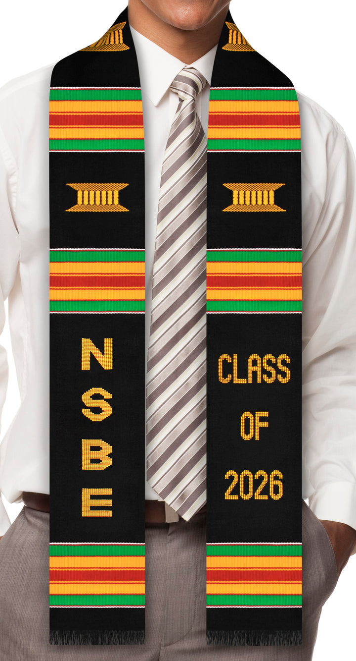 Étole de remise des diplômes Kente de la promotion 2025 de la National Society of Black Engineers (NSBE)