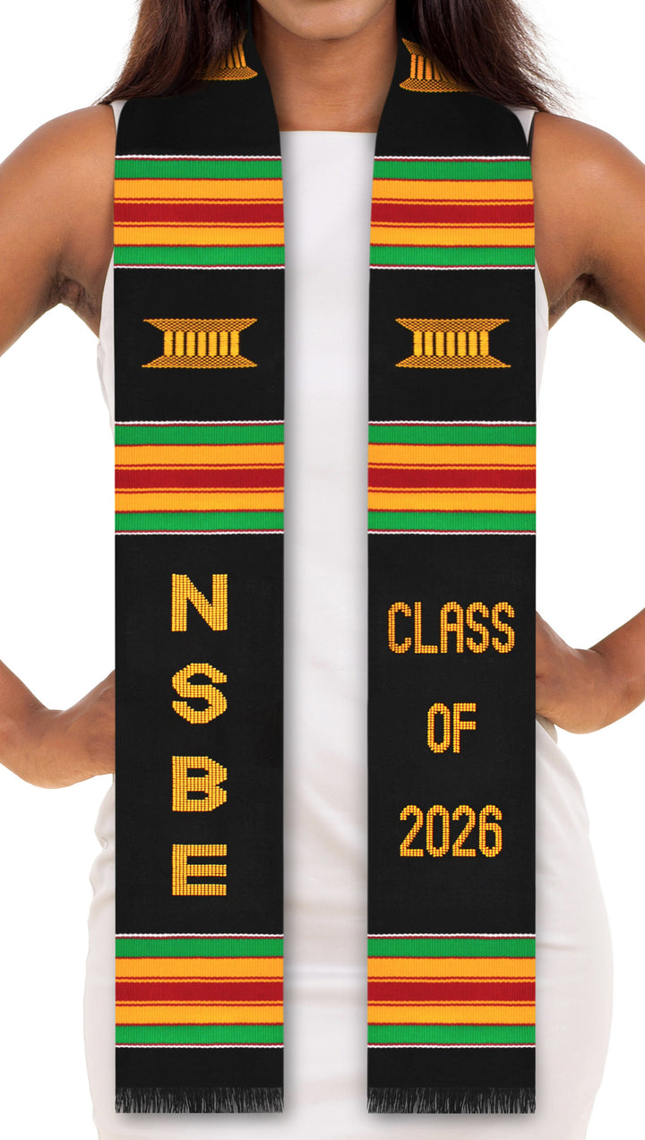 Étole de remise des diplômes Kente de la promotion 2025 de la National Society of Black Engineers (NSBE)