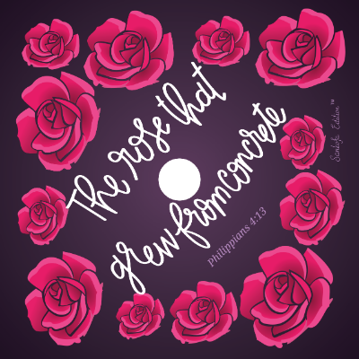 The Rose That Grew From Concrete Graduation Cap Topper