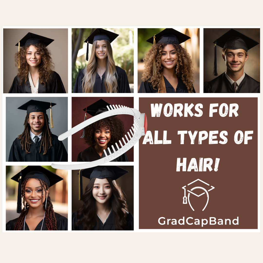 The DELUXE GradCapBand – Secure Your Graduation Cap on Natural Hair, Braids, Locs, Twists, Weaves, Curls, Waves, and Straight Hair