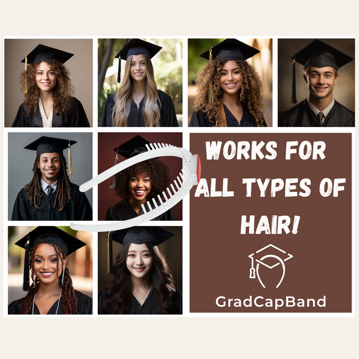 The DELUXE GradCapBand – Secure Your Graduation Cap on Natural Hair, Braids, Locs, Twists, Weaves, Curls, Waves, and Straight Hair