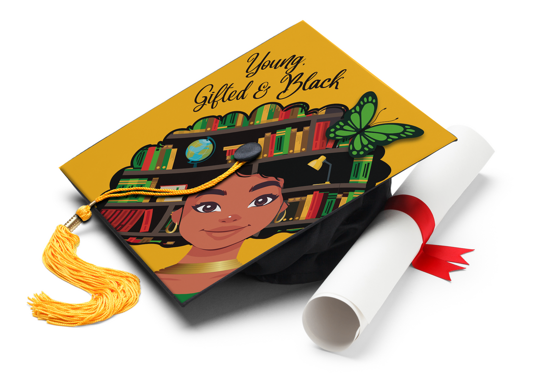 Young, Gifted & Black Graduation Cap Topper