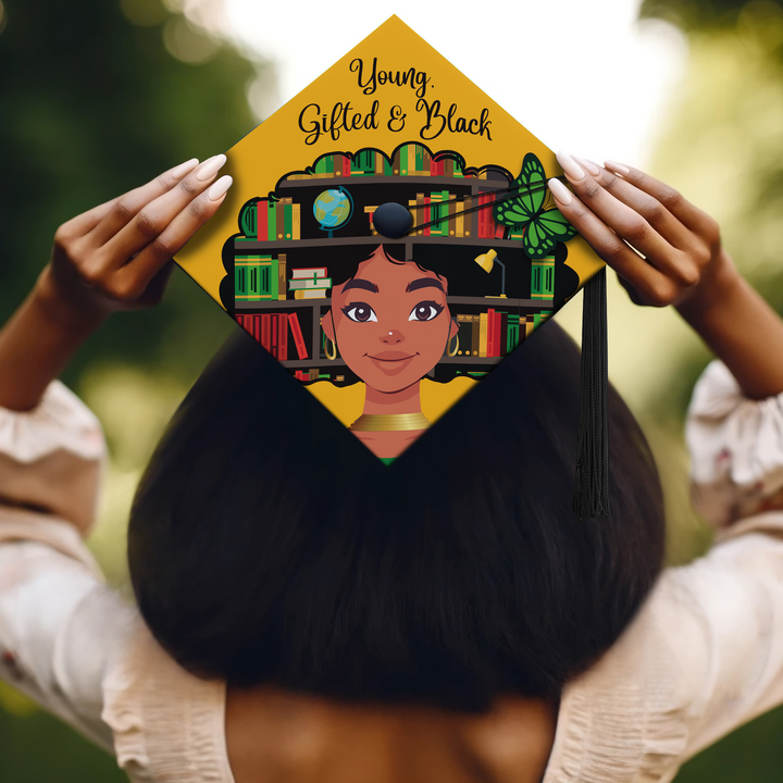 Young, Gifted & Black Graduation Cap Topper