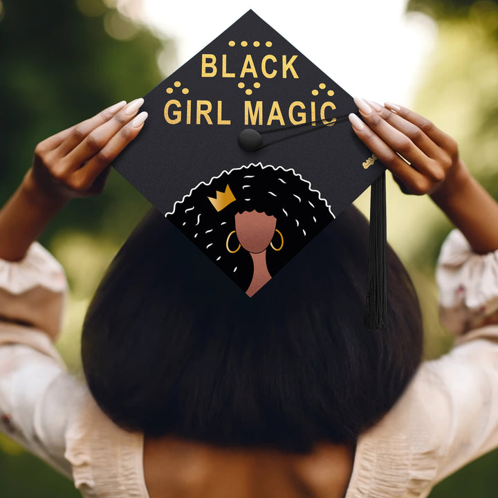 Black Girl Magic Graduation Cap Topper