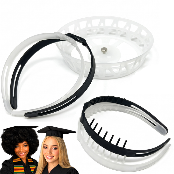 The Patented Cappa™ Band Graduation Cap Headband, Secures Your Grad Cap Over Natural Hair, Curls, Afros and More, One Size Fits All, Unisex, Patented, Fits Standard Mortarboards
