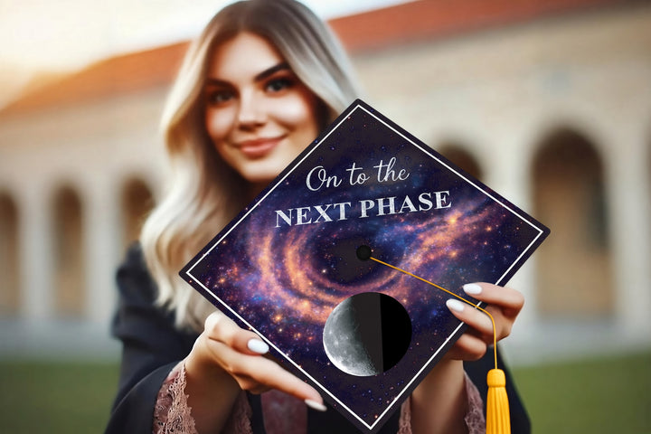 On to the Next Phase Graduation Cap Topper