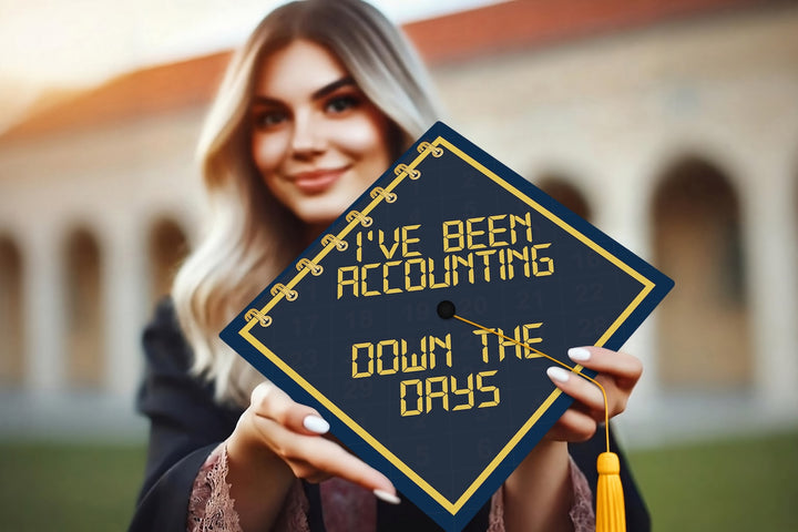 I've Been Accounting Down the Days Graduation Cap Topper