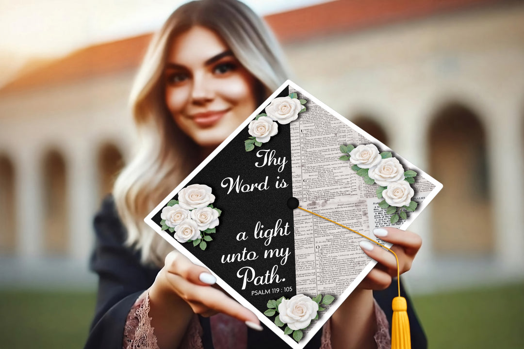 Thy Word Is a Light Unto My Path Graduation Cap Topper