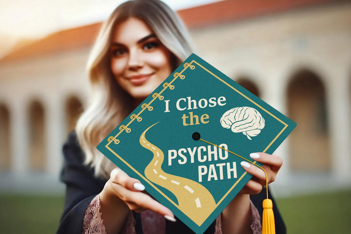 I Chose the Psycho Path Graduation Cap Topper