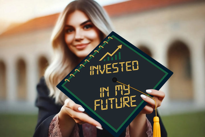 Invested in My Future Graduation Cap Topper