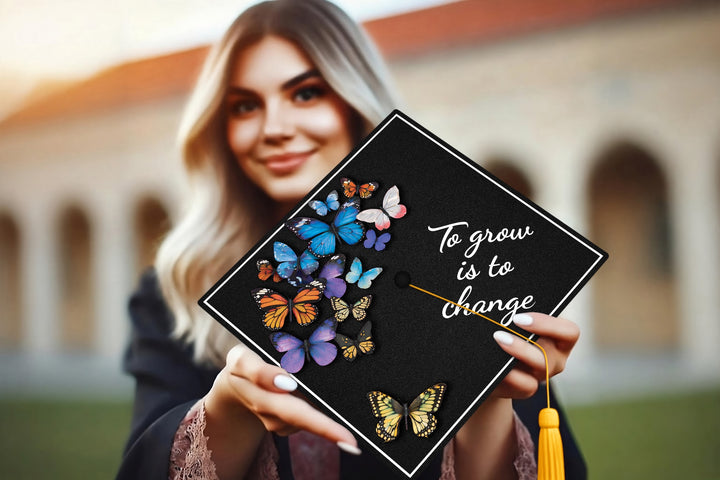 To Grow Is to Change Graduation Cap Topper