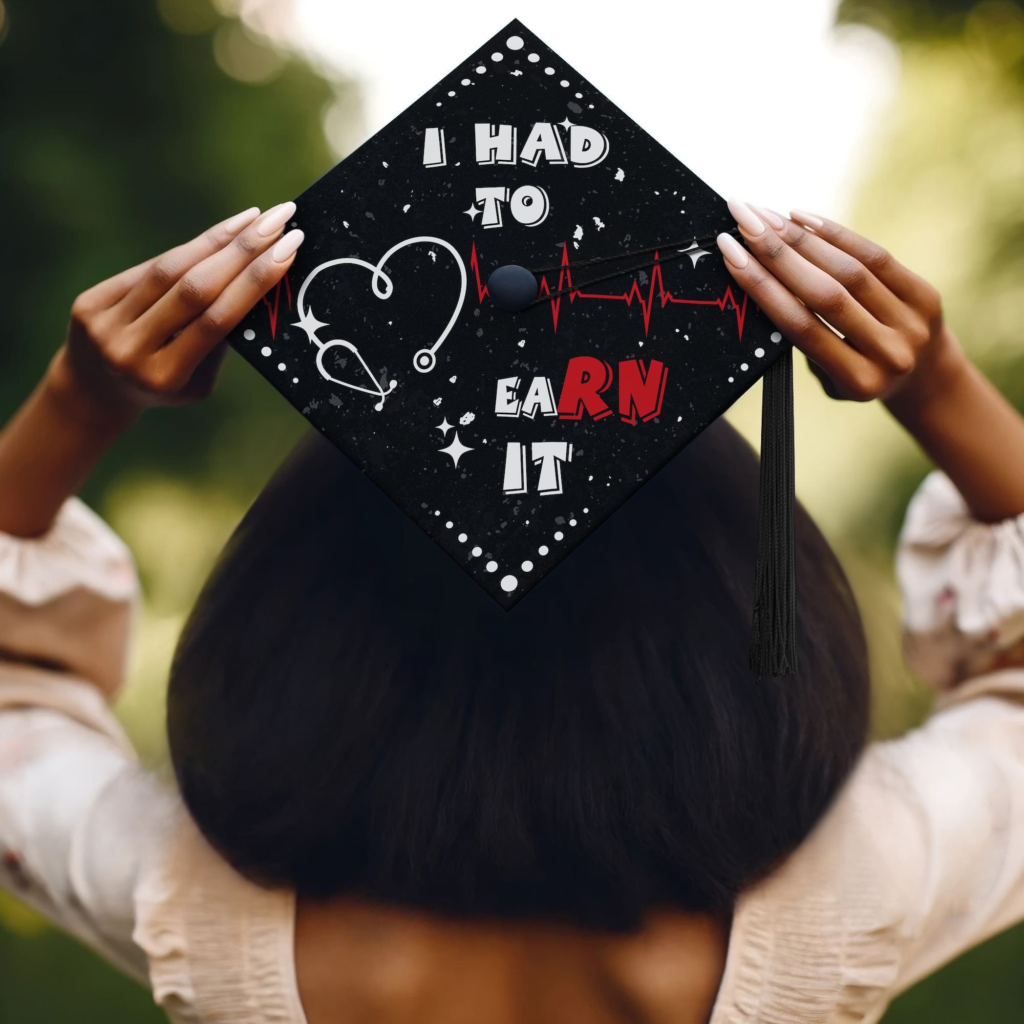 I had to EaRN it Graduation Cap Topper – Sankofa Edition™