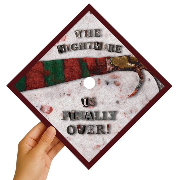 The Nightmare Is Over Graduation Cap Topper
