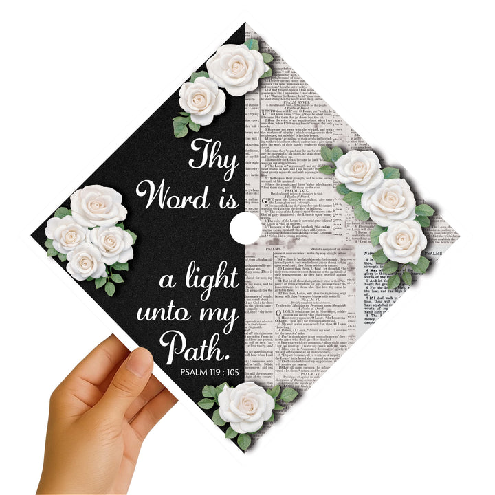 Thy Word Is a Light Unto My Path Graduation Cap Topper