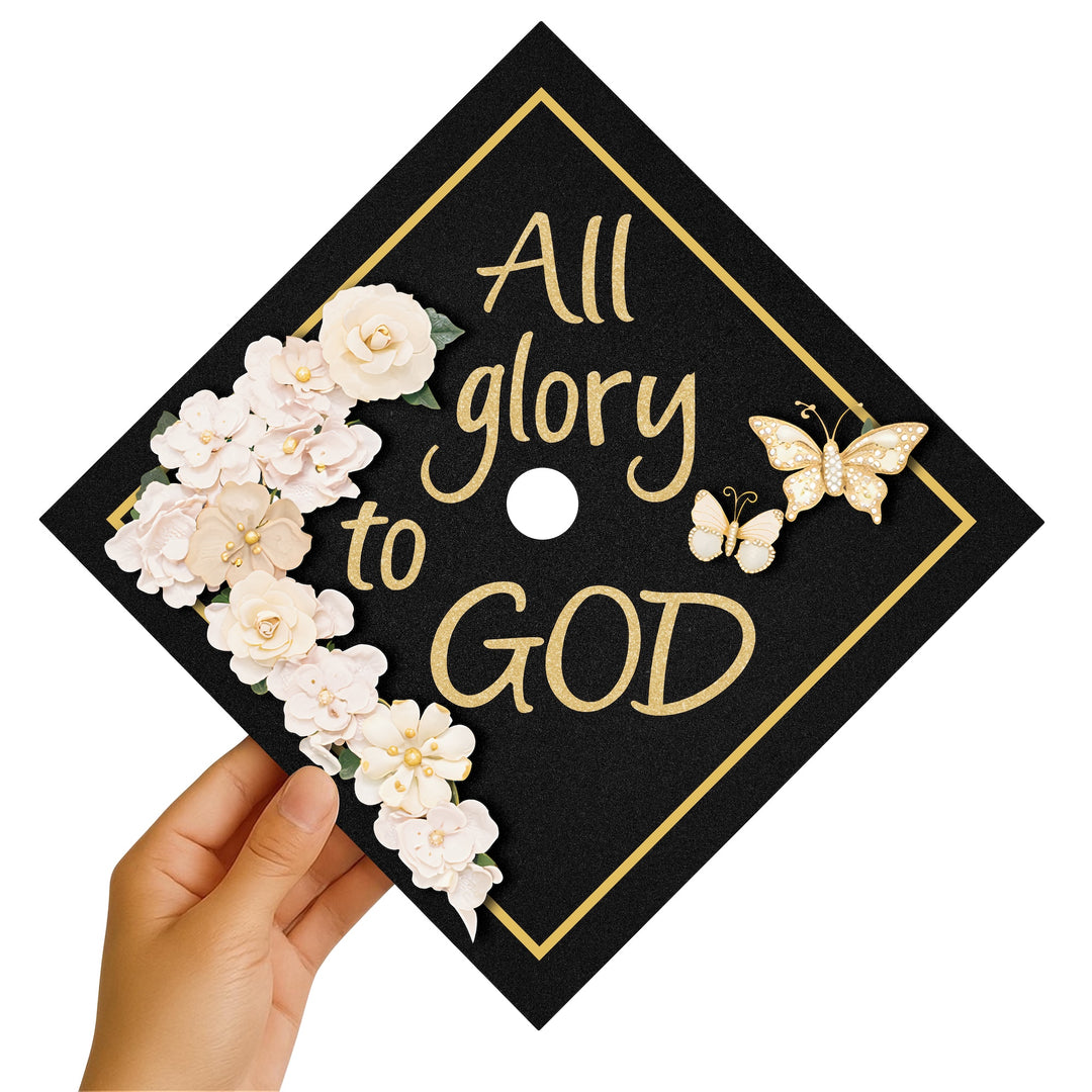 All Glory to God Graduation Cap Topper