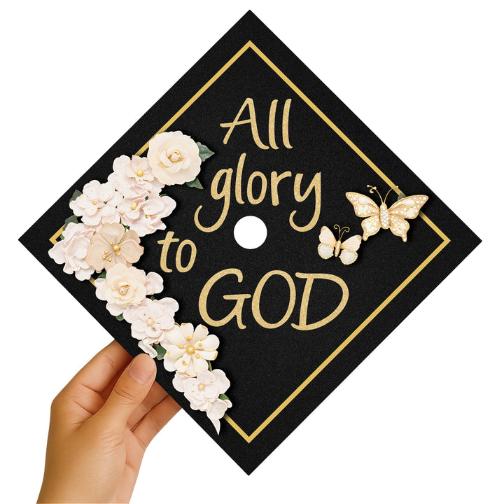 All Glory to God Graduation Cap Topper