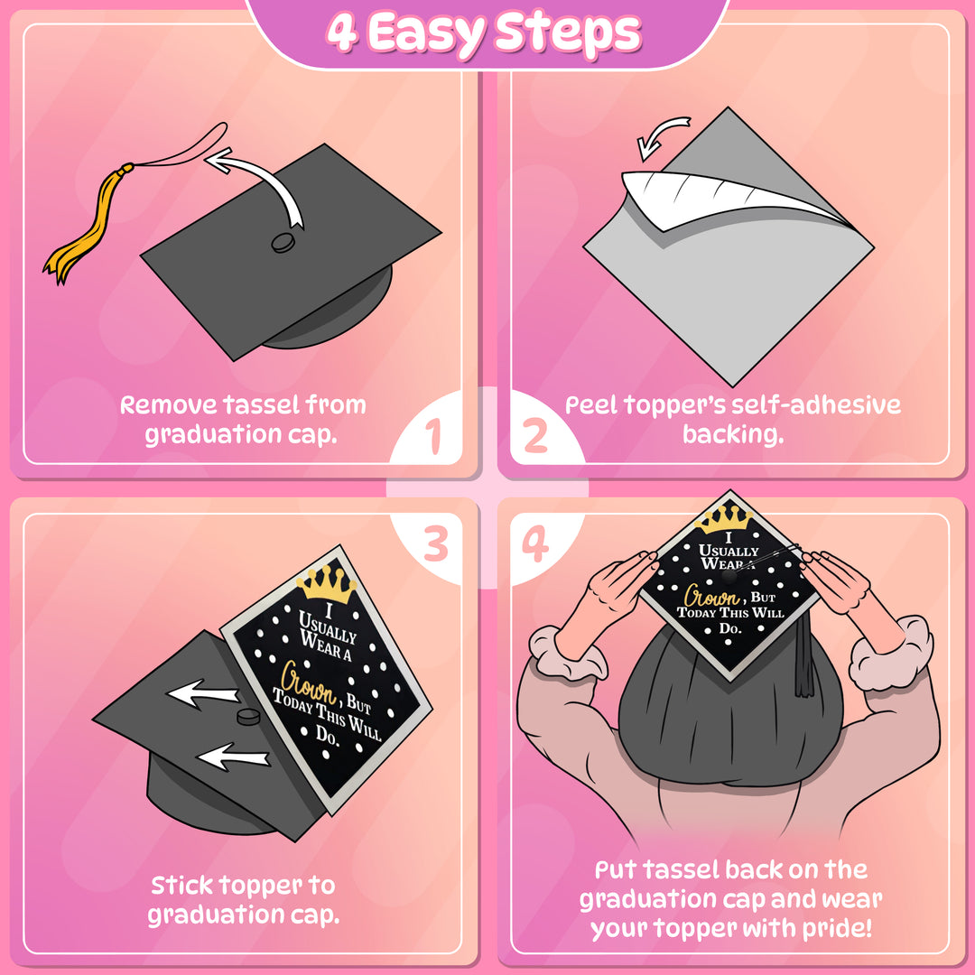 A Sweet Ending to a New Beginning Graduation Cap Topper