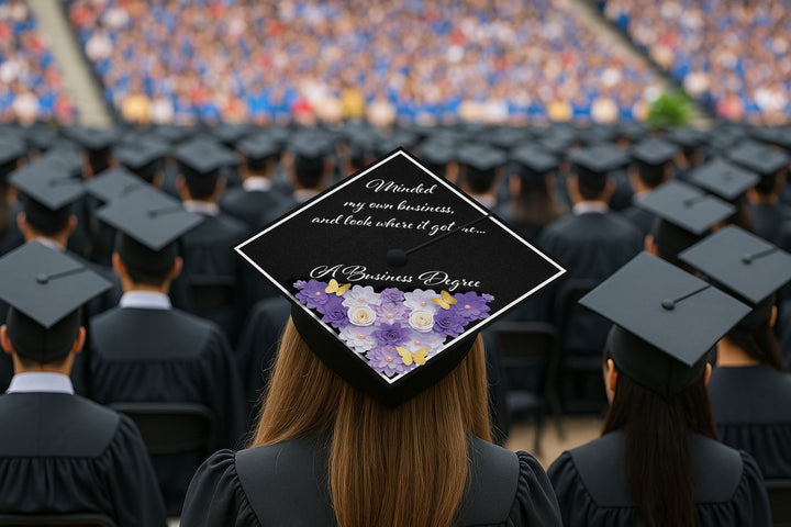 Minded My Own Business and Look Where It Got Me Graduation Cap Topper