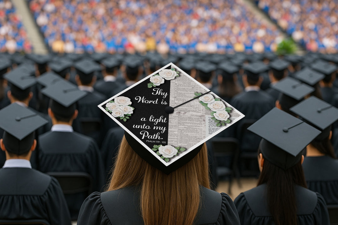 Thy Word Is a Light Unto My Path Graduation Cap Topper