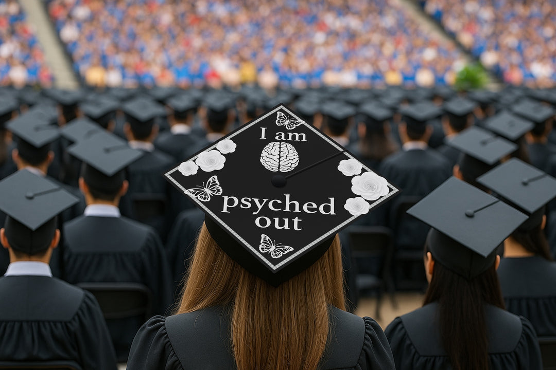 I Am Psyched Out Graduation Cap Topper